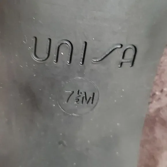 UNISA Sarana Faux Suede Over The‎ Knee Heeled Rich Brown Boots Size 7½ - Picture 7 of 9